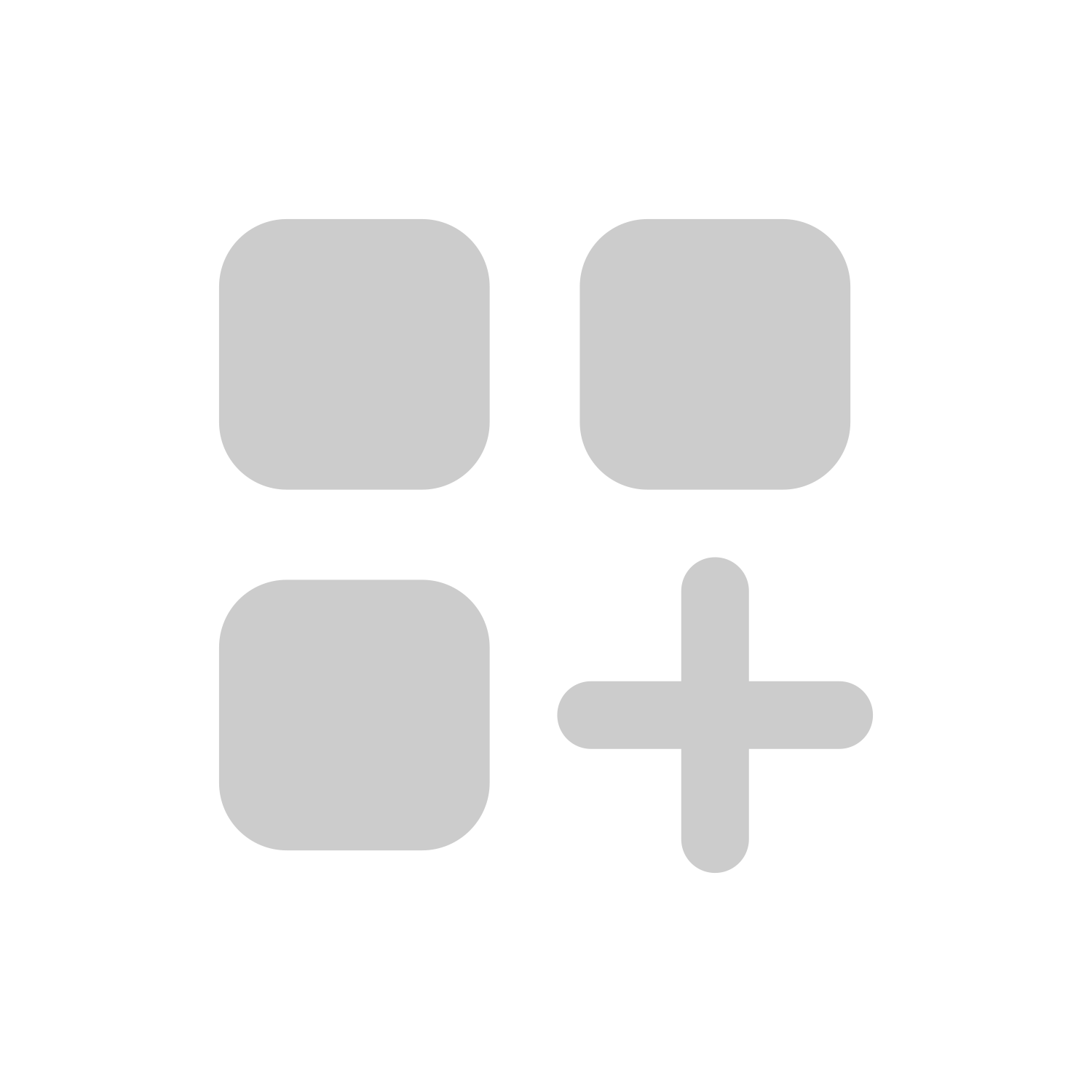 Grid with plus icon